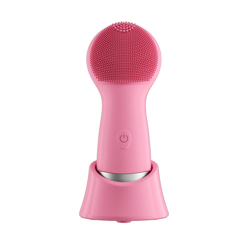 Electric Silicone Facial Cleansing Brush with Vibration